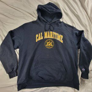 Champion Eco Mens 2XL Black Pullover Hoodie Sweater California Maritime Academy